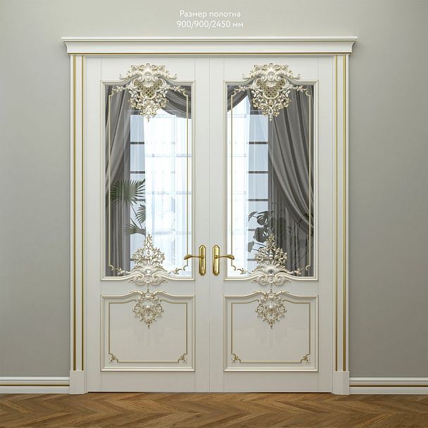Изысканная межкомнатная дверь в стиле барокко, вдохновленная великолепием Версаля - идеальный выбор для создания роскошной атмосферы в вашем интерьере