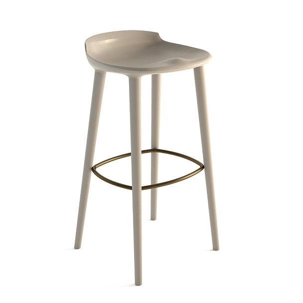 Дизайнерский барный стул из массива дуба бука эмаль