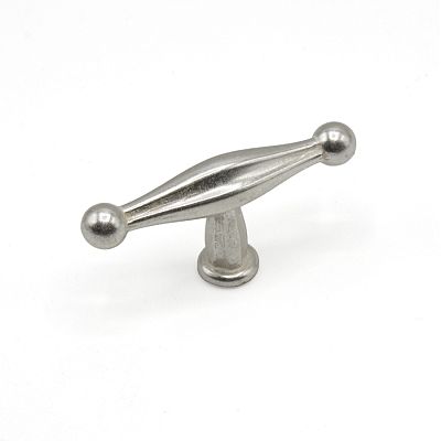 Ручка-кнопка венецианское серебро 67 мм (арт. G9457) - современная фурнитура для мебели