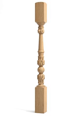 Деревянный столб для лестницы классика