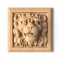 Маскарон в стиле барокко с детализированной головой льва