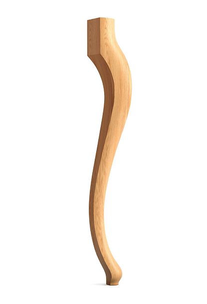 Изогнутая ножка для стола из дерева с резьбой по дереву