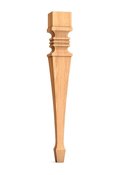 Конусная деревянная ножка для стола с резными узорами и орнаментами