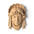 Маскарон в виде женской головы, классическое украшение для дома
