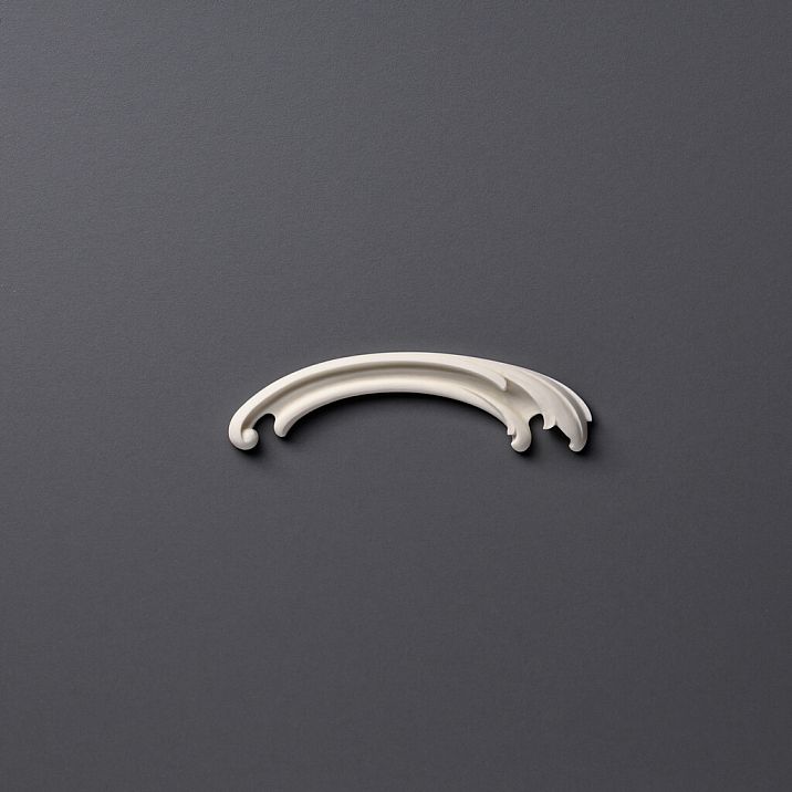 Резная накладка NPU-432R из полиуретана STAVROS с волнообразными завитками и дугами для декора мебели и дверей, правая версия фото