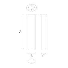 Современная мебельная ножка MN-241 чертеж