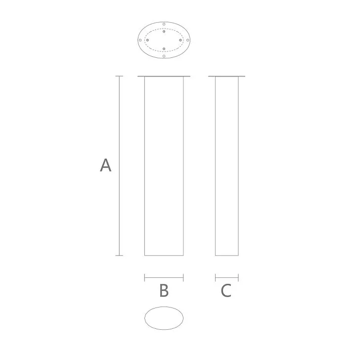 Современная мебельная ножка MN-241 чертеж