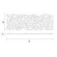 Резьба по дереву в виде вензеля - резная накладка N-354R чертеж