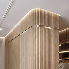 реечная панель pan-001 стеновая декоративная панель из вертикальных реек