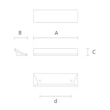 Чертеж Красивая и удобная деревянная ручка для мебели  Twist HL-020