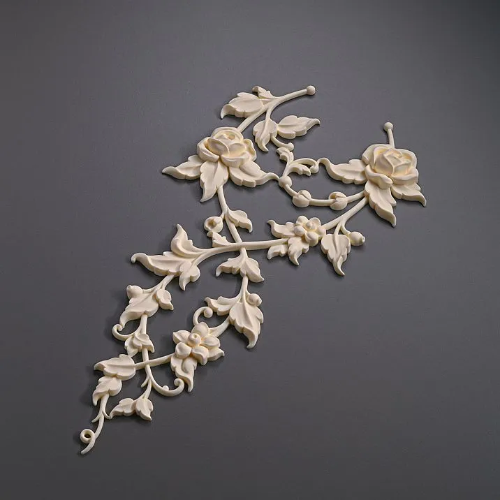 Резная накладка NPU-475 из полиуретана - декоративный элемент для украшения интерьера