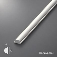 Молдинг из полиуретана MLDPU-001-диаметр и сечение, вид профиля