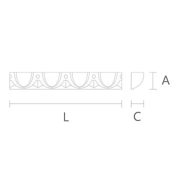 Резная полиуретановая накладка KPU-016 для отделки интерьера - Декоративный фриз