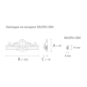 Лепнина из полиуретана NPU-401.1. Декор для молдингов. Изображение 699445e021b94