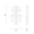 Деревянная накладка n-190 с орнаментом чертеж