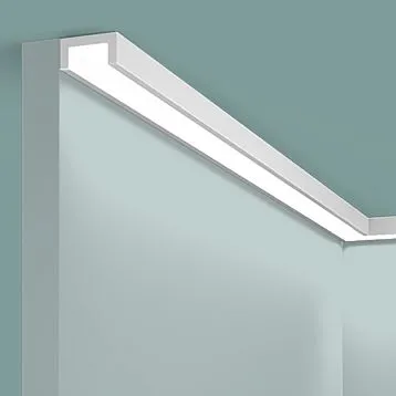 Молдинг настенный LB30 из белого полистирола Hi Wood под светодиодную подсветку компактный 30x15x2000 мм