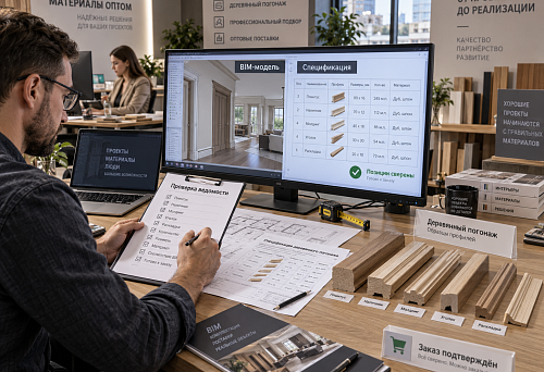 Строительные товары оптом: как проверить ведомость деревянного погонажа из BIM-модели перед заказом