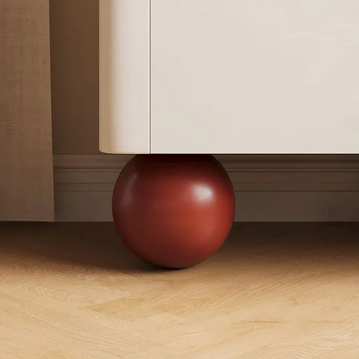 Неокрашенная мебельная опора MN-235 сферической формы из твердой древесины под эмаль для стильных тумб, банкеток и арт-объектов