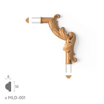 Декоративный элемент угловой MLD-1U-2.1R