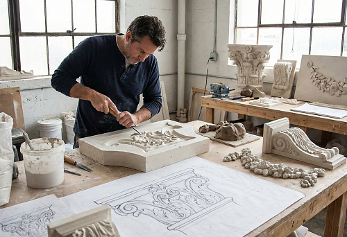 Лепнина из полиуретана на заказ: изготовление уникального декора по эскизам