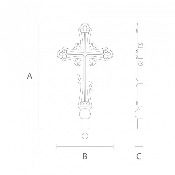 Резной крест IKN-003 - 1