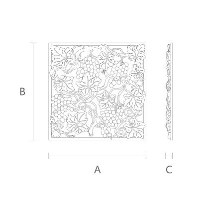 Резное изделие N-262 для декора мебели и фасадов схема