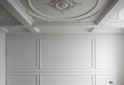 Потолок и лепнина: светотеневая графика и чистые линии