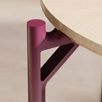 Современная мебельная ножка MN-243 из массива бука высотой 740 мм с шлифовкой Престиж