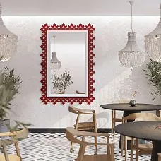 Неокрашенный резной наличник NL-16 шириной 185 мм из сосны под покраску для декоративного оформления арок и порталов