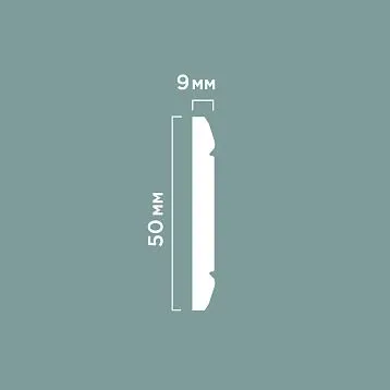 Молдинг настенный полистирол ударопрочный WIP50 Hi Wood самый широкий профиль 50 на 9 мм