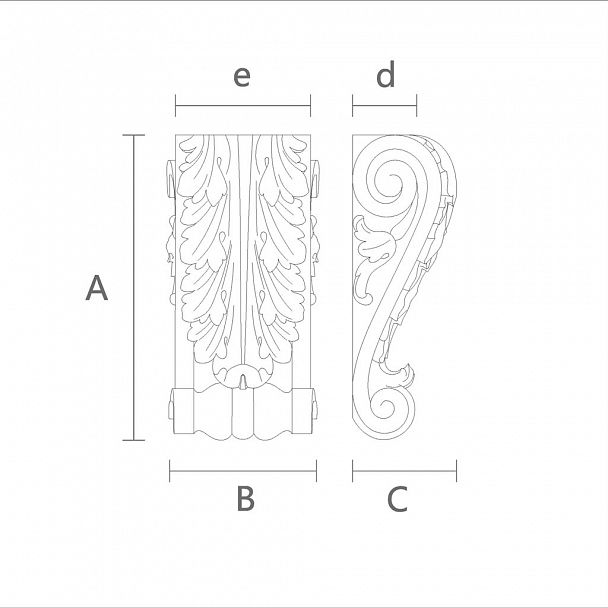 Схема резной кронштейн КР-003