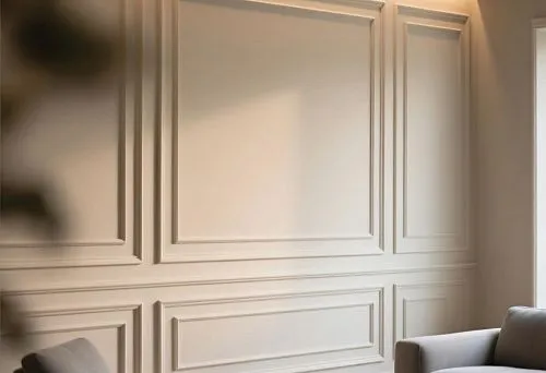 Отделка стены декоративной рейкой в современном интерьере