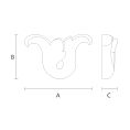 Резная накладка N-311 из дерева чертеж