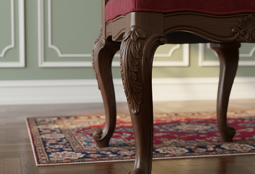 Резные ножки для стула из массива дерева в классическом интерьере