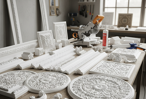 Купить лепнину из полиуретана: комплектация проекта и точность расчётов