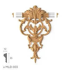 Декоративный элемент MLD-3-1.1 из дерева для молдинга MLD-003, 440 × 260 × 23 мм