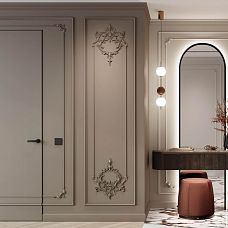 Растительная лепнина из полиуретана для оформления стеновых панелей