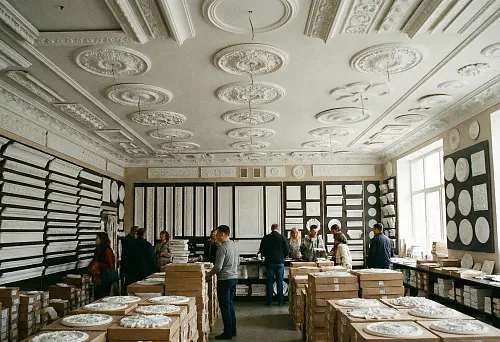 Купить потолочную лепнину и молдинги: розетки под люстру