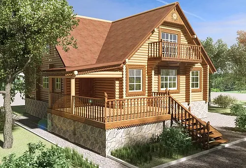 Декор из дерева на даче