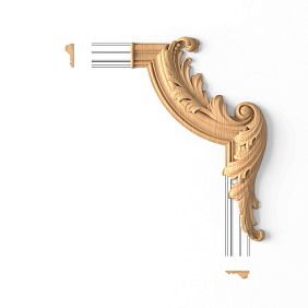 Декоративный элемент угловой MLD-3U-2R