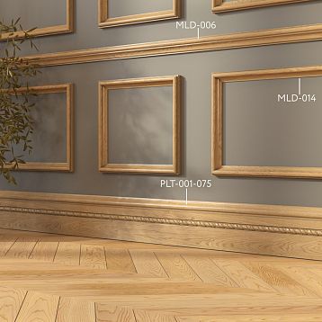 Использование деревянного плинтуса PLT-001-075 в интерьере