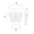 Капитель для Межкомнатных Дверей KL-014 чертеж