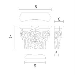 Резная капитель KL-014