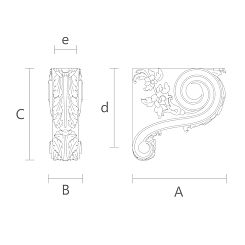 Резной кронштейн KR-032