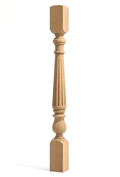 Классический деревянный резной столб для лестницы