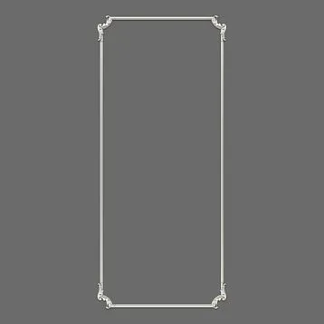 Комплект лепного декора CPU-2-4, декоративная настенная рамка с фигурными угловыми элементами