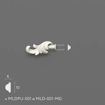 Лепнина из полиуретана NPU-362.1L. Декор для молдингов. Изображение 699446ab58219