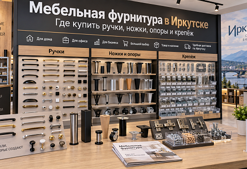 Мебельная фурнитура в Иркутске: где купить ручки, ножки, опоры и крепёж