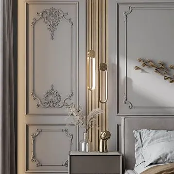 Декоративный элемент угловой MLD-2U-2.1R из бука для молдинга MLD-002