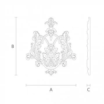 Деревянный резной декор N-026.1 - это великолепный декоративный элемент